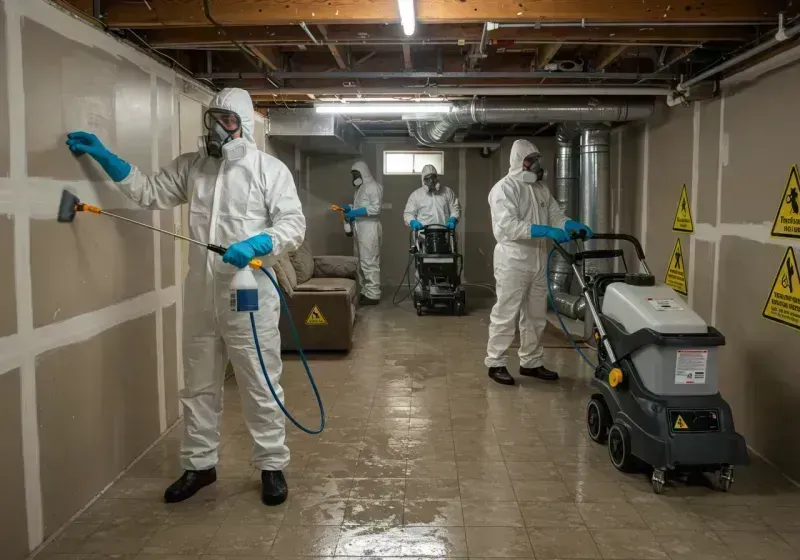 Basement Moisture Removal and Structural Drying process in Paulding County, OH